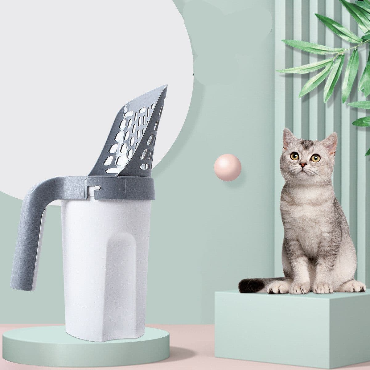 image-Plastic Cat Litter Scoop Pet Care Sand Waste Scooper Shovel Hollow Cleaning Tool