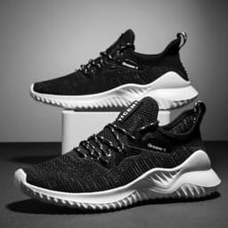 image-Breathable Mesh Shoes, Mesh Shoes, Men's Shoes, Flying Woven Fashion Casual Shoes