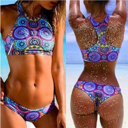 image-New Low Waist Triangle Bikinis High Neck Brazilian Swimwear Swimsuit Swimsuit Bikini Set Brazilian Beachwear Biquini