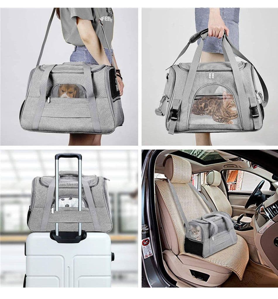image-Portable Outdoor Portable One Shoulder Diagonal Cross Pet Box