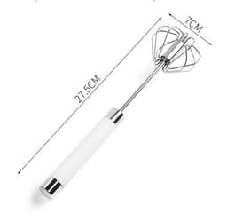 image-Semi-automatic Stainless Steel Egg Beater Whisk Hand Pressure Rotating Manual Mixer Egg Tools Cream Stirrer Kitchen Accessories