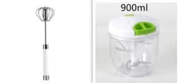 image-Semi-automatic Stainless Steel Egg Beater Whisk Hand Pressure Rotating Manual Mixer Egg Tools Cream Stirrer Kitchen Accessories