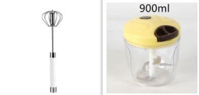 image-Semi-automatic Stainless Steel Egg Beater Whisk Hand Pressure Rotating Manual Mixer Egg Tools Cream Stirrer Kitchen Accessories