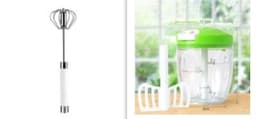 image-Semi-automatic Stainless Steel Egg Beater Whisk Hand Pressure Rotating Manual Mixer Egg Tools Cream Stirrer Kitchen Accessories