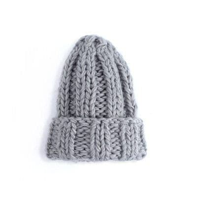 image-Europe and the United States new knit hat ladies autumn and winter fashion wild thick wool hat solid color simple earmuffs