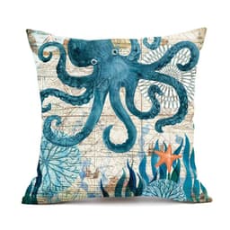 image-Cushion Covers Sea Turtle Printed Throw Pillow Cases For Home Decor Sofa Chair Seat
