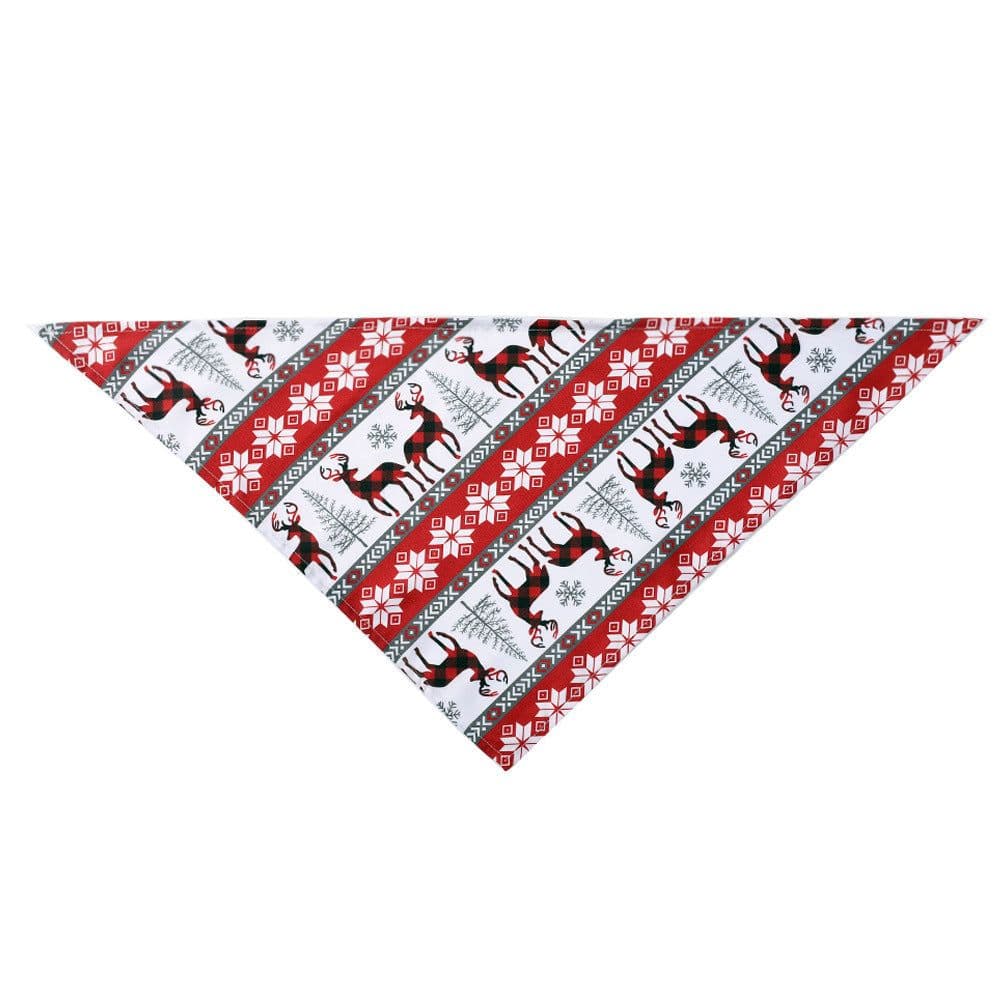 image-Christmas Pet Saliva Towel Amazon Hot Sale Dog Triangle Scarf Cat Decoration Scarf