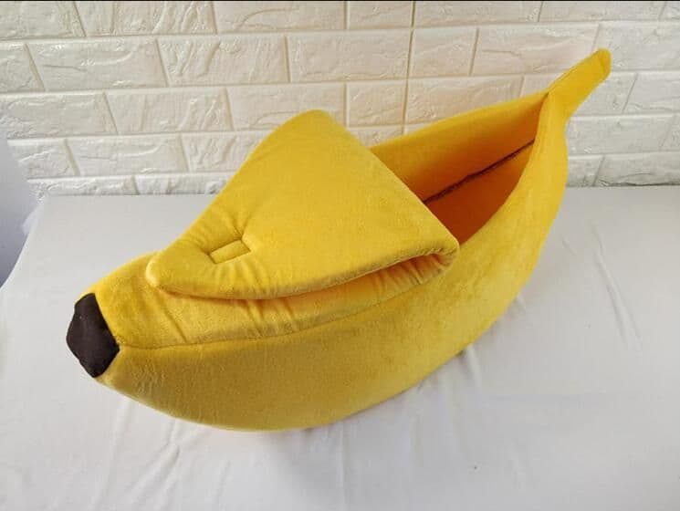 image-Pet House Dog Bed Banana Shape Dog House Cute Pet Kennel Nest Warm Dog Sofas Sleeping Bed