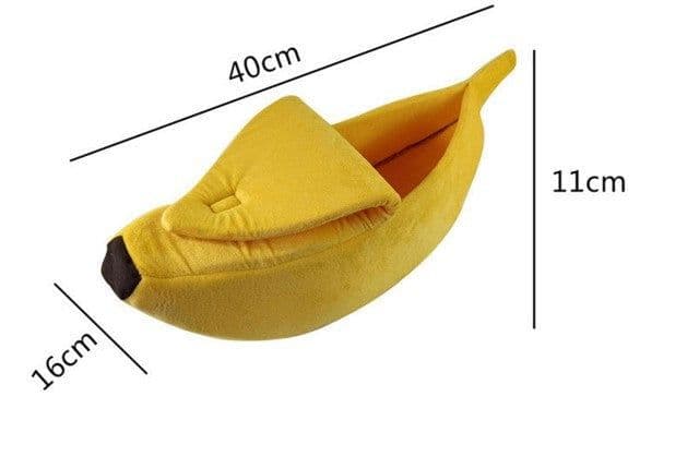 image-Pet House Dog Bed Banana Shape Dog House Cute Pet Kennel Nest Warm Dog Sofas Sleeping Bed