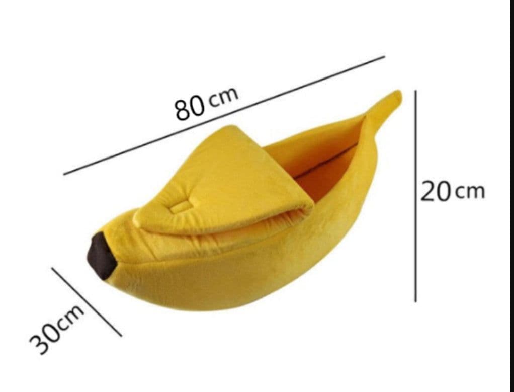 image-Pet House Dog Bed Banana Shape Dog House Cute Pet Kennel Nest Warm Dog Sofas Sleeping Bed