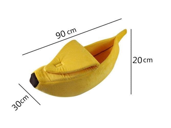 image-Pet House Dog Bed Banana Shape Dog House Cute Pet Kennel Nest Warm Dog Sofas Sleeping Bed
