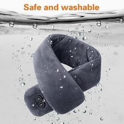 image-Women Men Soft Temperature Control Pain Relief Cervical Massage Shoulder Neck Wrap USB Heated Scarf Shawl Washable Winter Warm