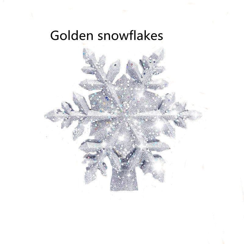 image-Christmas Tree Topper Star Lighted 3D Glitter Silver Snow Tree Toppers Snowflake Projector New Year Home Decoration