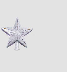 image-Christmas Tree Topper Star Lighted 3D Glitter Silver Snow Tree Toppers Snowflake Projector New Year Home Decoration