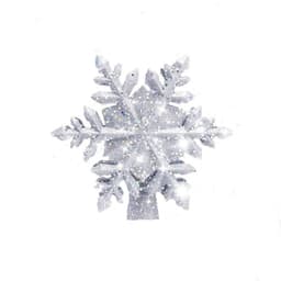 image-Christmas Tree Topper Star Lighted 3D Glitter Silver Snow Tree Toppers Snowflake Projector New Year Home Decoration