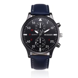 image-MIGEER Retro Design Men Watches Casual PU Leather Band Analog Alloy Quartz Wrist Watch Relogio masculino montre homme Clock New