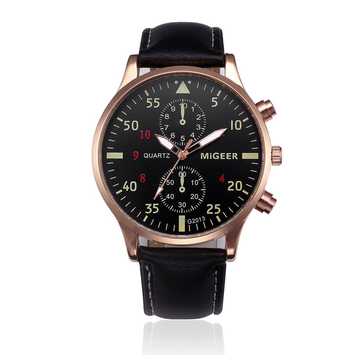 image-MIGEER Retro Design Men Watches Casual PU Leather Band Analog Alloy Quartz Wrist Watch Relogio masculino montre homme Clock New