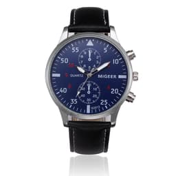 image-MIGEER Retro Design Men Watches Casual PU Leather Band Analog Alloy Quartz Wrist Watch Relogio masculino montre homme Clock New