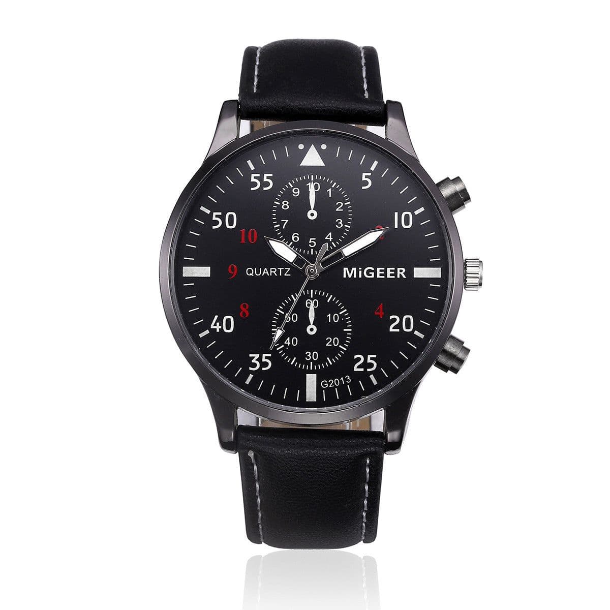 image-MIGEER Retro Design Men Watches Casual PU Leather Band Analog Alloy Quartz Wrist Watch Relogio masculino montre homme Clock New