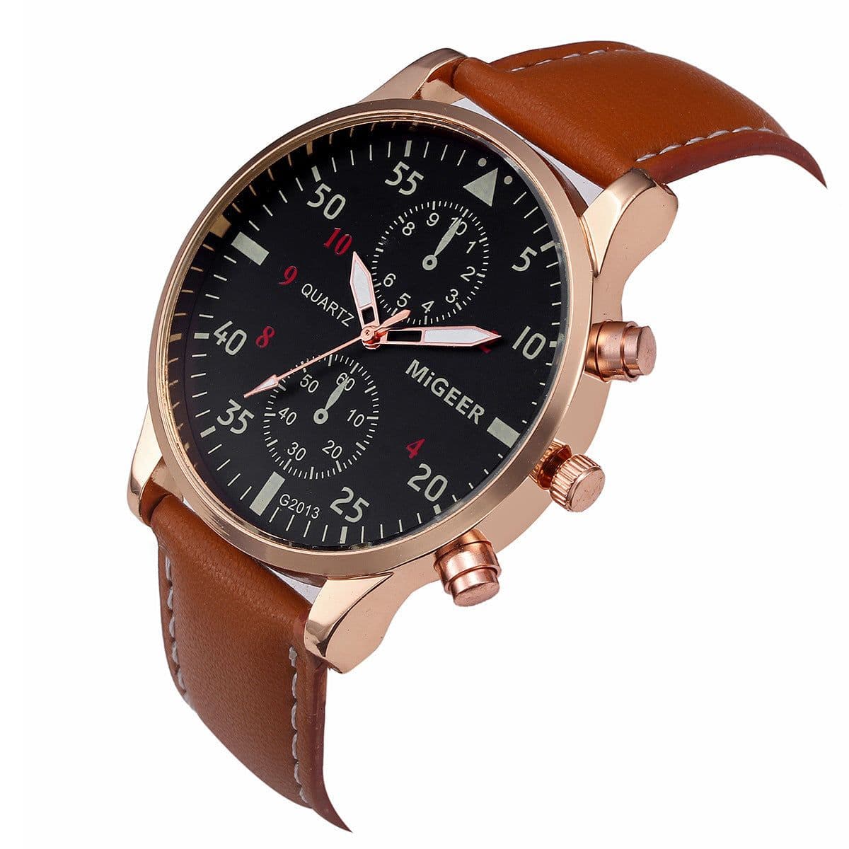 image-MIGEER Retro Design Men Watches Casual PU Leather Band Analog Alloy Quartz Wrist Watch Relogio masculino montre homme Clock New