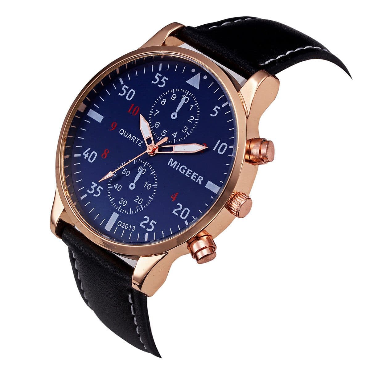 image-MIGEER Retro Design Men Watches Casual PU Leather Band Analog Alloy Quartz Wrist Watch Relogio masculino montre homme Clock New