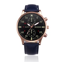 image-MIGEER Retro Design Men Watches Casual PU Leather Band Analog Alloy Quartz Wrist Watch Relogio masculino montre homme Clock New