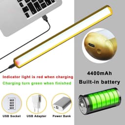 image-Magnetic Suction Bathroom Mirror Front Remote Control Dimmable Three-color Temperature Wall Painting Lamp Without Strobe