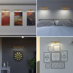 image-Magnetic Suction Bathroom Mirror Front Remote Control Dimmable Three-color Temperature Wall Painting Lamp Without Strobe
