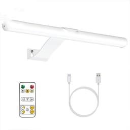 image-Magnetic Suction Bathroom Mirror Front Remote Control Dimmable Three-color Temperature Wall Painting Lamp Without Strobe