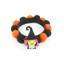 image-Halloween Pet Fur Ball Collar Pumpkin Accessories
