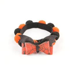 image-Halloween Pet Fur Ball Collar Pumpkin Accessories