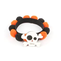 image-Halloween Pet Fur Ball Collar Pumpkin Accessories