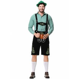 image-Beer Festival Clothing Suspenders Men's Plaid Suit