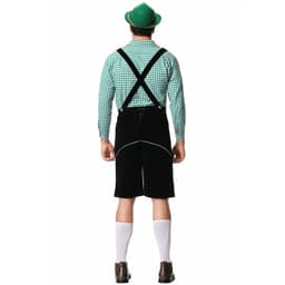 image-Beer Festival Clothing Suspenders Men's Plaid Suit