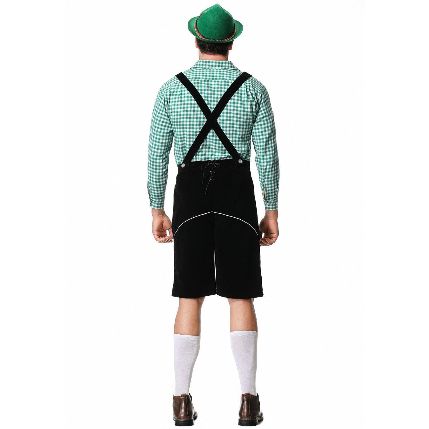 image-Beer Festival Clothing Suspenders Men's Plaid Suit