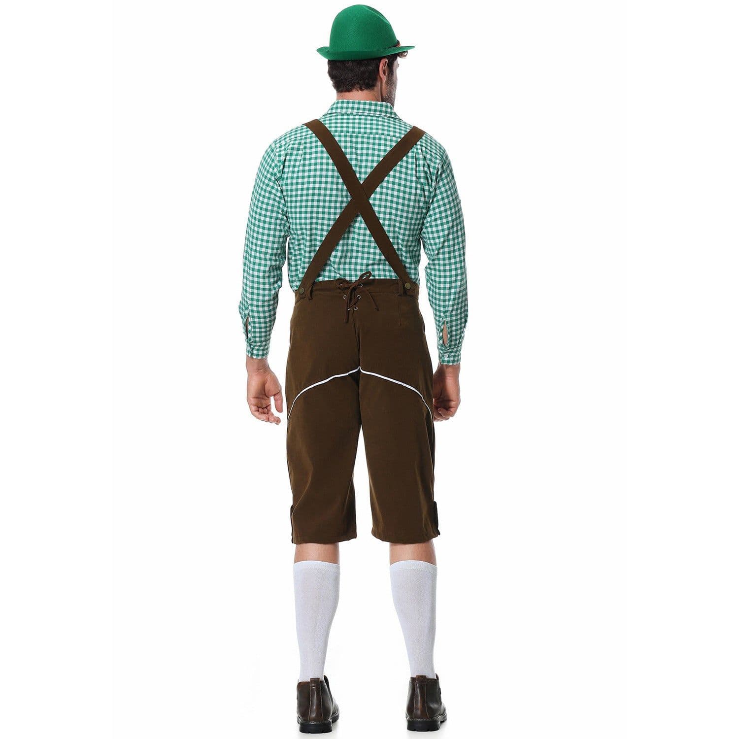 image-Beer Festival Clothing Suspenders Men's Plaid Suit