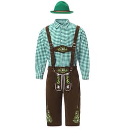 image-Beer Festival Clothing Suspenders Men's Plaid Suit