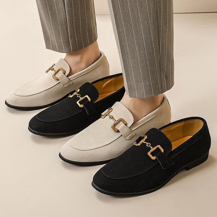 image-Fashion Personality Suede Leather Shoes Men