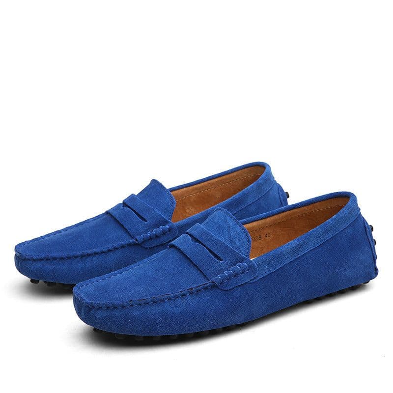 image-Men's Genuine Leather British Casual Peas Shoes