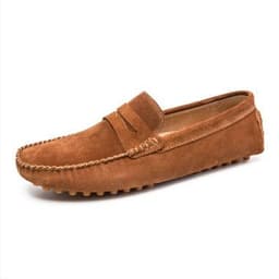 image-Men's Genuine Leather British Casual Peas Shoes