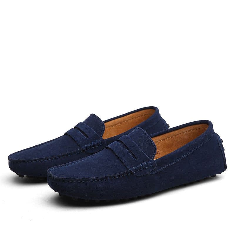 image-Men's Genuine Leather British Casual Peas Shoes