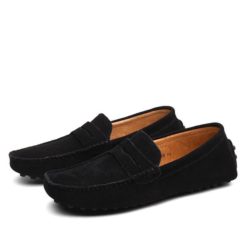 image-Men's Genuine Leather British Casual Peas Shoes