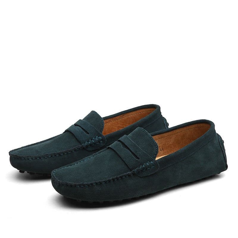 image-Men's Genuine Leather British Casual Peas Shoes