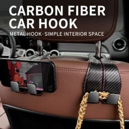 image-Car Hook Car Seat Back Hook Hanger Hook Headrest Hook Purses Bags Clothes Sundries Hanger Clip Auto Car Accessories Organizer