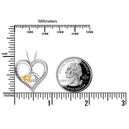 image-Mother and Child Hands Love Heart Pendant Necklace Jewelry for Women I Love You Forever