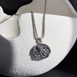 image-Saint Michael Medal Pendant Necklace The Archangel Catholic Medallions Amulet