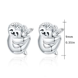 image-925 Sterling Silver Sloth Small Animal Hypoallergenic Earrings For Sensitive Ears