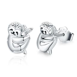 image-925 Sterling Silver Sloth Small Animal Hypoallergenic Earrings For Sensitive Ears