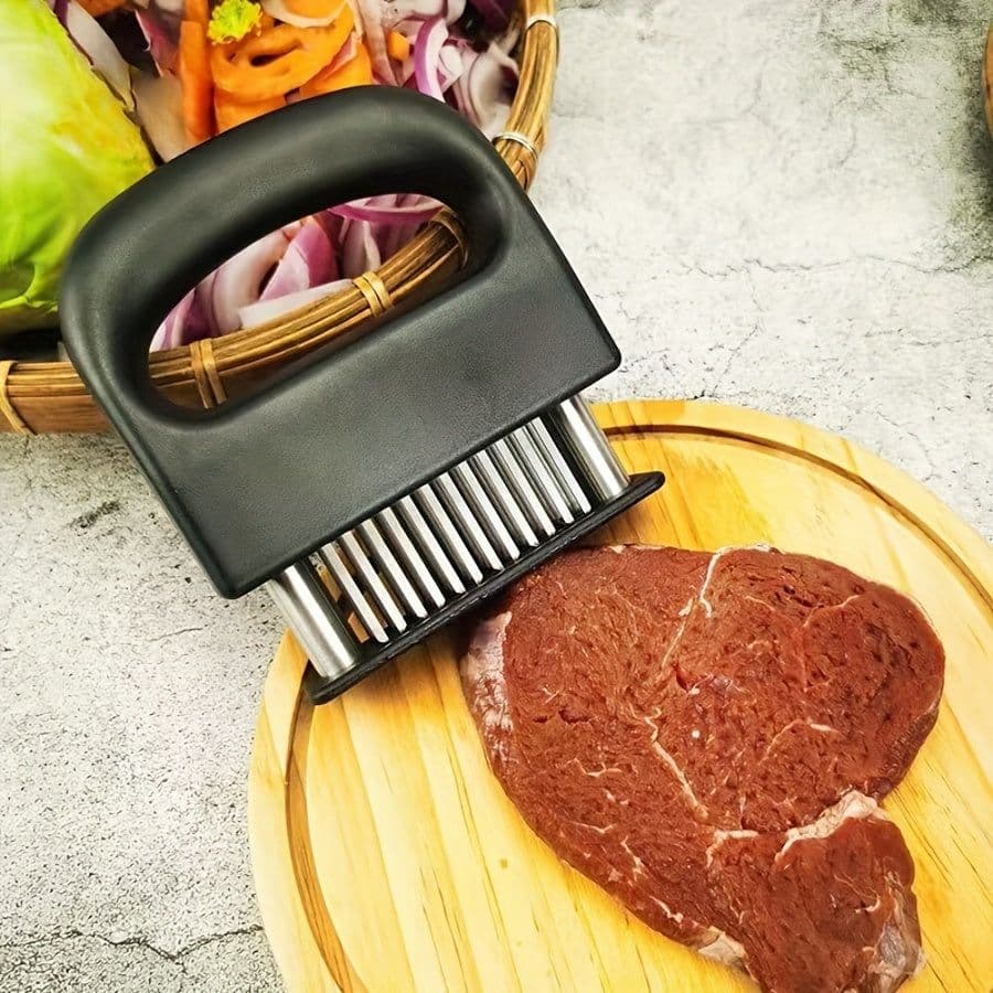 image-Meat Tenderizer Needles, Meat Tenderizer Tool Meat Tenderizer With Stainless Steel Sharp Needle Blades Heavy Duty Cooking Machine For Tenderizing Beef, Turkey, Chicken, Steak, Veal, Pork, Fish Etc