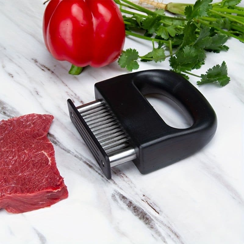 image-Meat Tenderizer Needles, Meat Tenderizer Tool Meat Tenderizer With Stainless Steel Sharp Needle Blades Heavy Duty Cooking Machine For Tenderizing Beef, Turkey, Chicken, Steak, Veal, Pork, Fish Etc